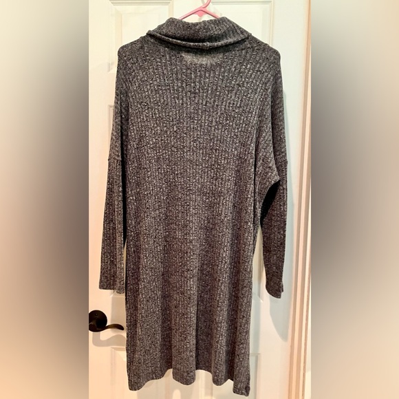 Suzanne Betro Midi Sweater Dress Heather Gray Size 1X - Picture 2 of 7